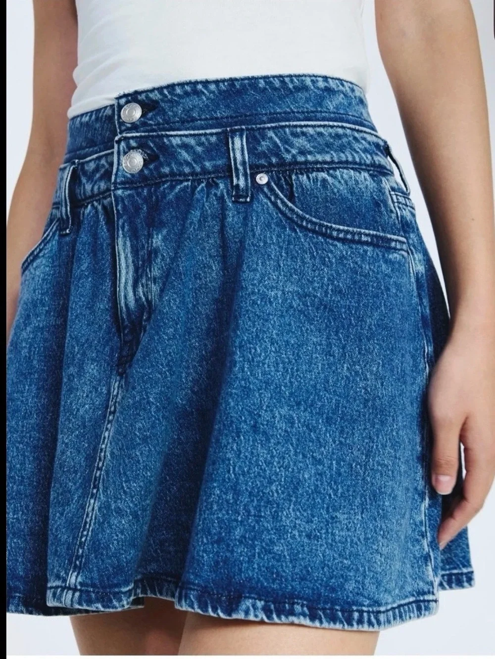 Dark Denim Y2K Western Skater Circle Skirt Size 10
